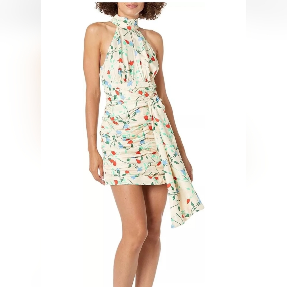 C/Meo Collective Women's Sectional Sleeveless Halter Mini Dress XS